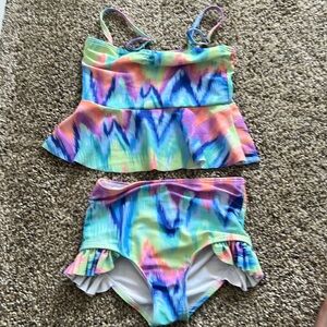 Girls high waisted tankini swimsuit